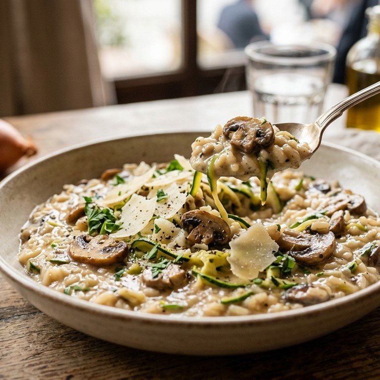 Paddestoelen-Boursinrisotto recept
