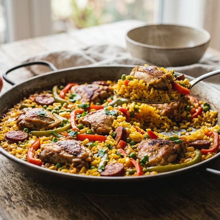 Paella met konijn recept