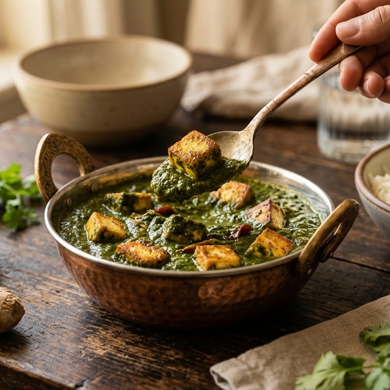 Palak panir (spinazie met tofu) recept