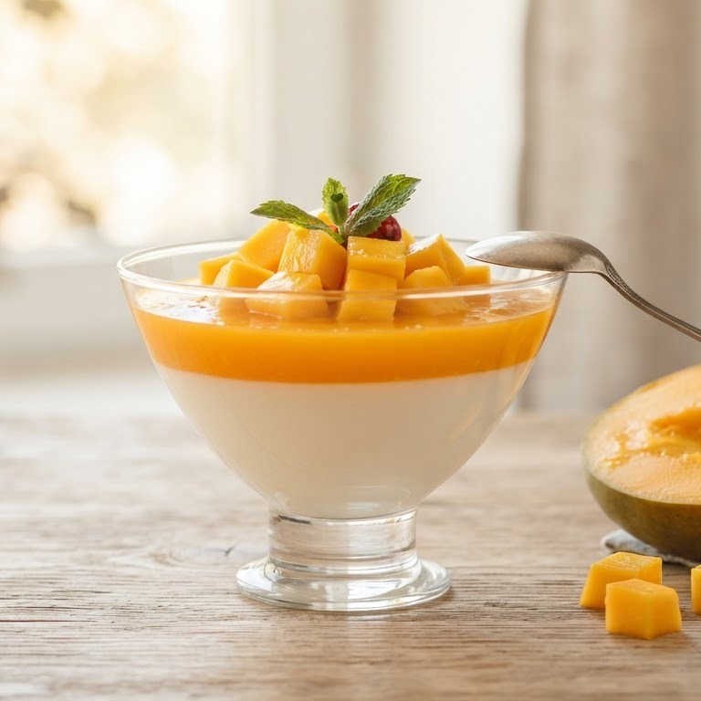 Panna cotta met mango recept