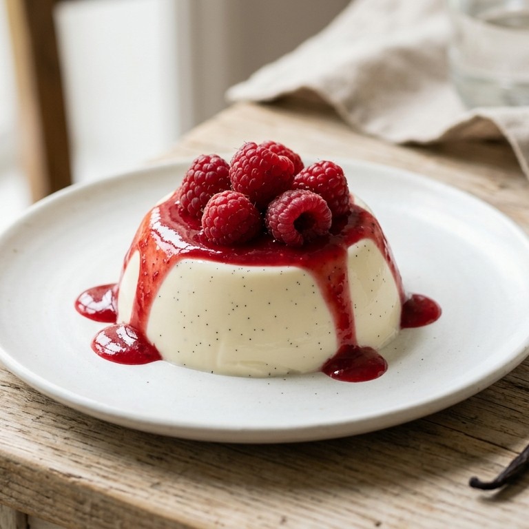Pannacotta met frambozen recept