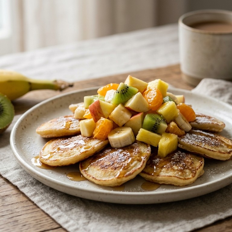 Pannenkoekjes met fruit recept