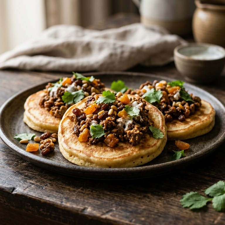 Pannenkoekjes met lamsgehakt recept