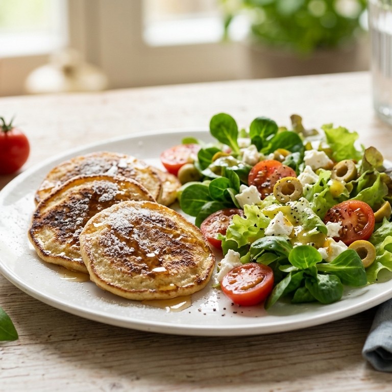 Pannenkoekjes met voorjaarssalade recept