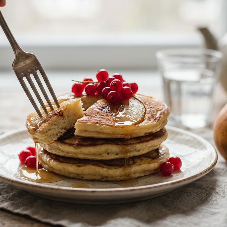 Pannenkoekjespeer met rode bessen recept