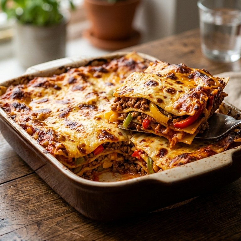 Paprika-lasagne recept