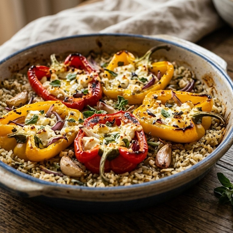 Paprika met feta recept