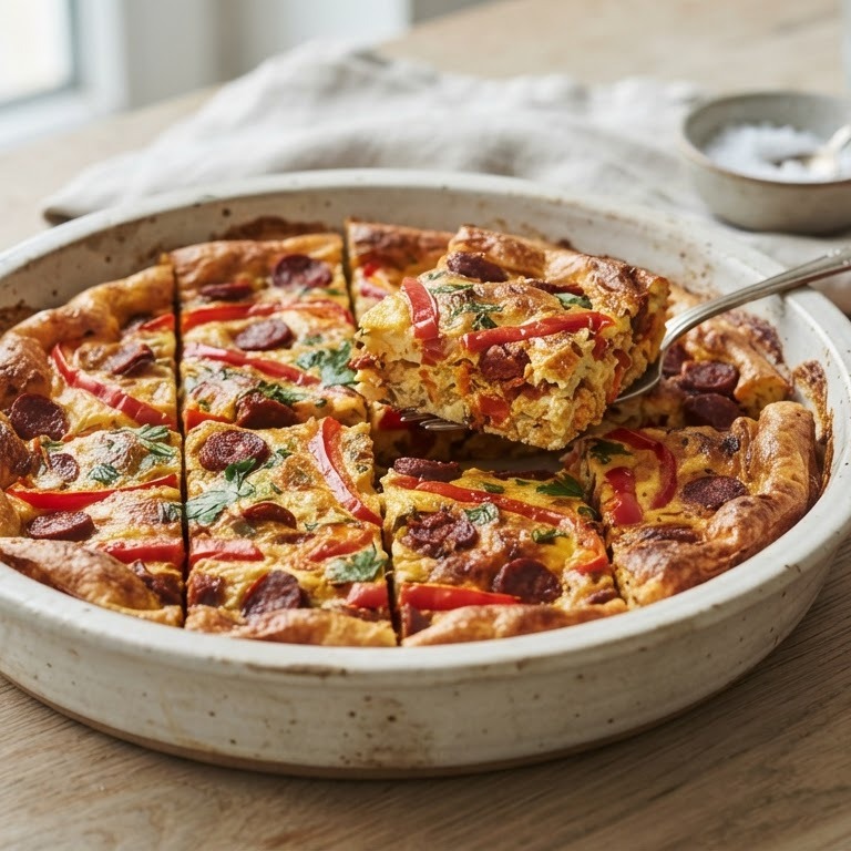 Paprika-omelet uit de oven recept