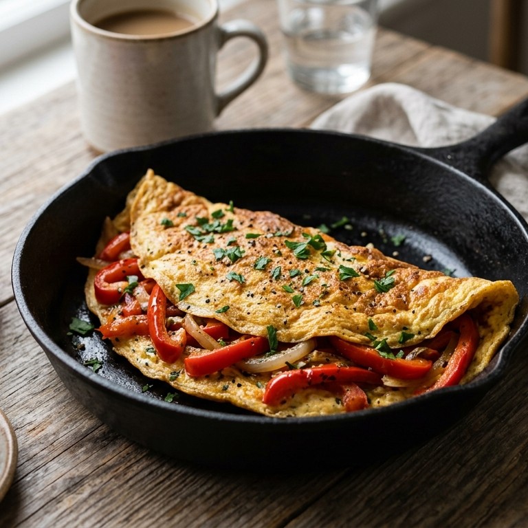 Paprika omelet recept