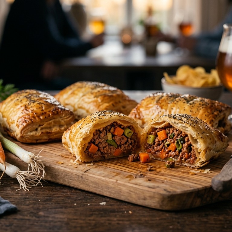 Paprikagehakt in bladerdeeg recept