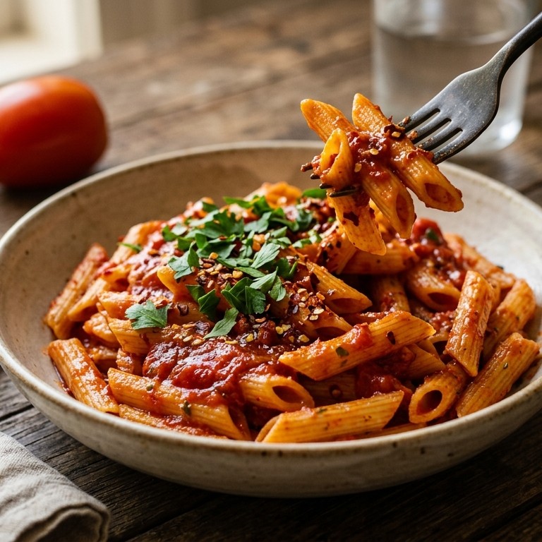 Pasta arrabiata recept