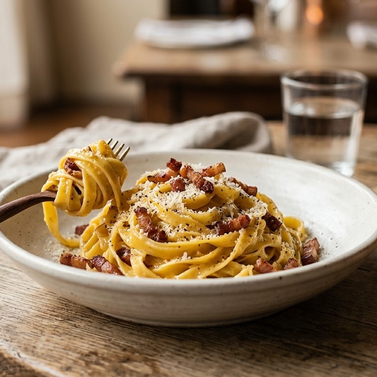 Pasta carbonara recept