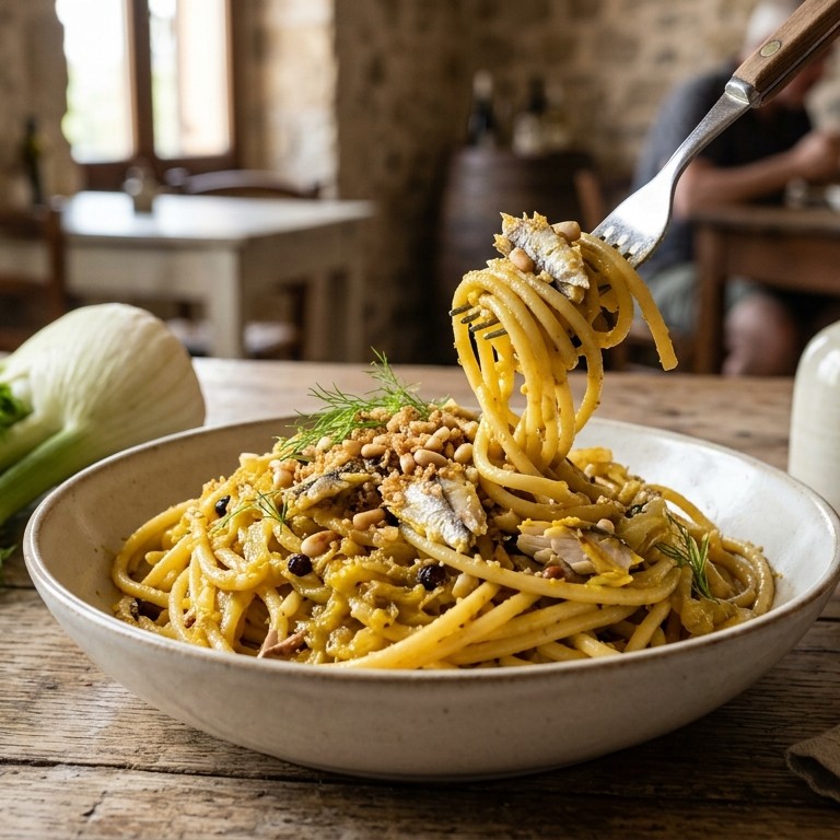 Pasta con salsa di sarde recept