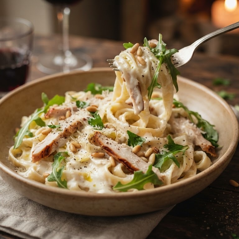 Pasta gerookte kip met mascarpone recept