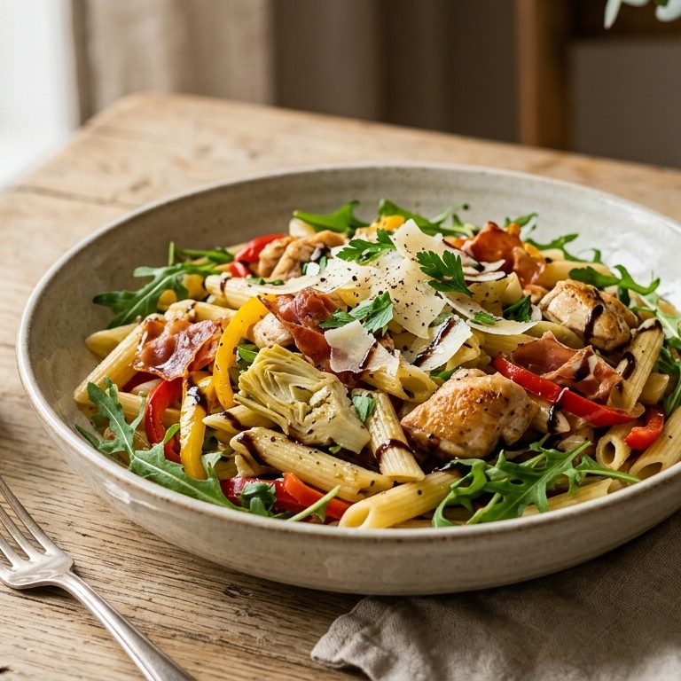 Pasta kip-serranoham recept