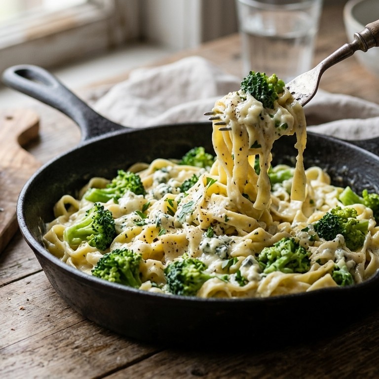 Pasta met brocolli kaassaus recept