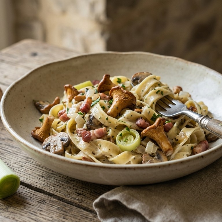 Pasta met champignonsaus recept