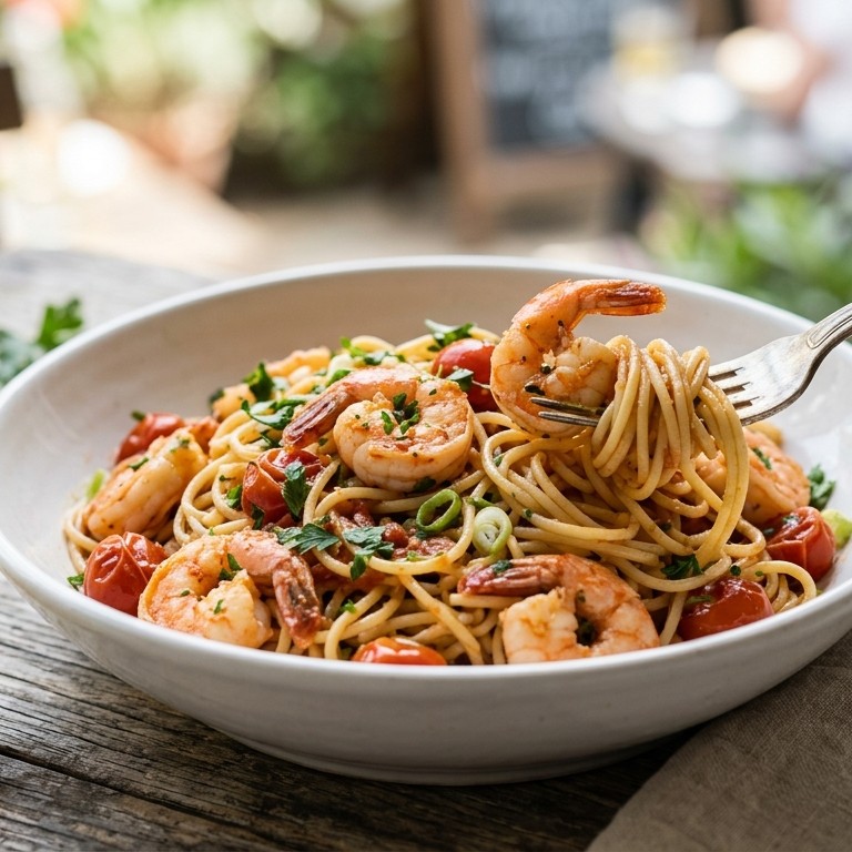 Pasta met garnalen recept