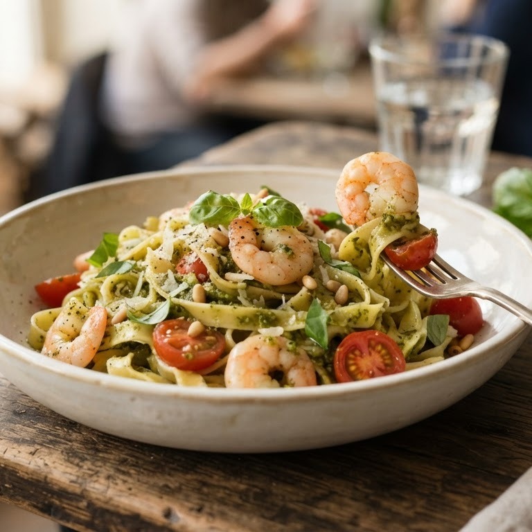 Pasta met garnalen recept
