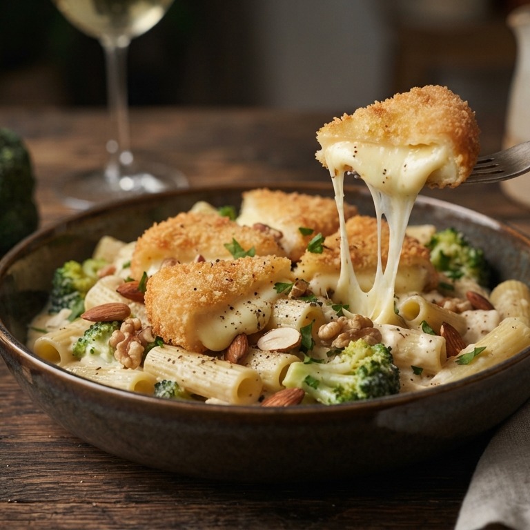Pasta met gebakken brie en broccoli recept