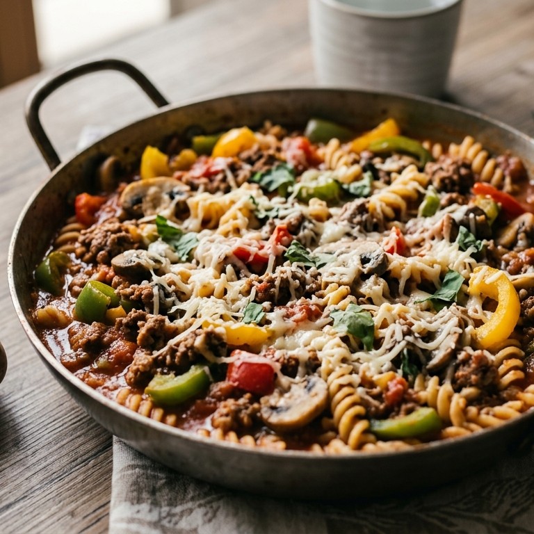 Pasta met gehakt en groente recept
