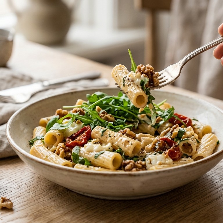 Pasta met geitenkaas recept
