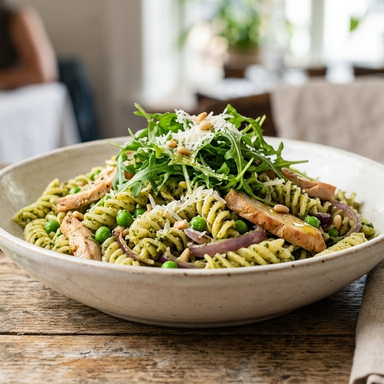Pasta met pesto en rucola recept