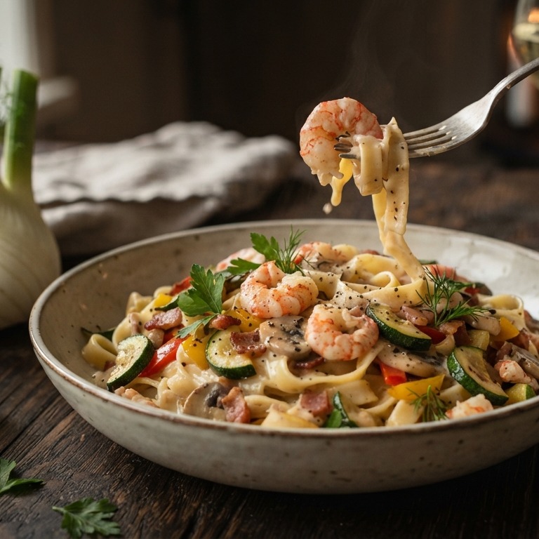 Pasta met rivierkreeftjes recept