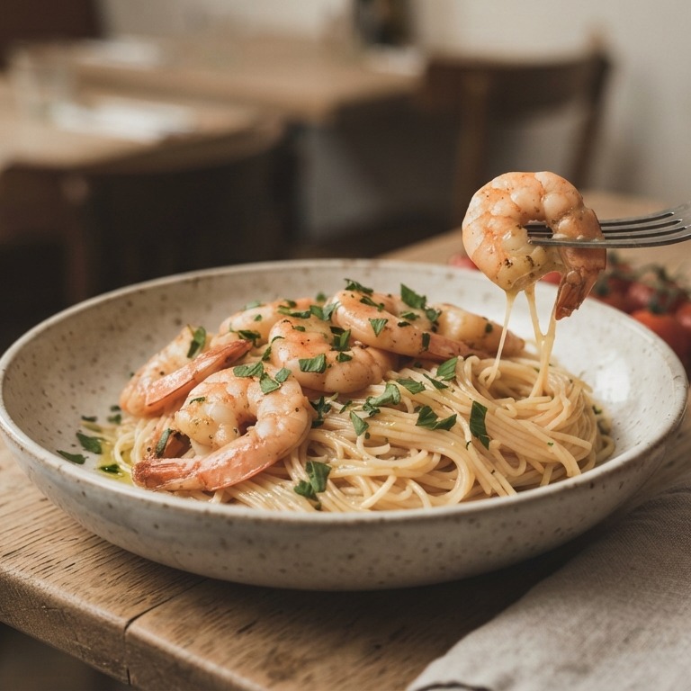 Pasta met scampi recept