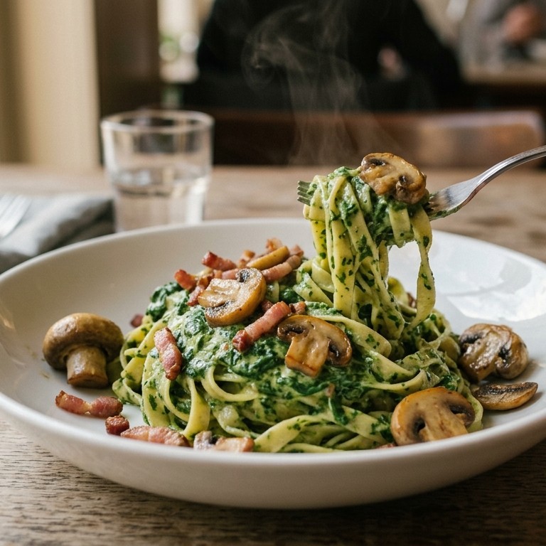 Pasta met spinaziesaus recept