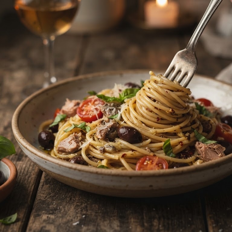 Pasta mezzanotte recept