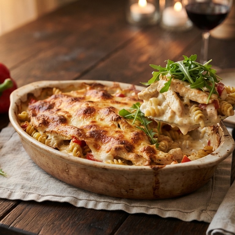 Pasta-ovenschotel met boursin 2 personen recept
