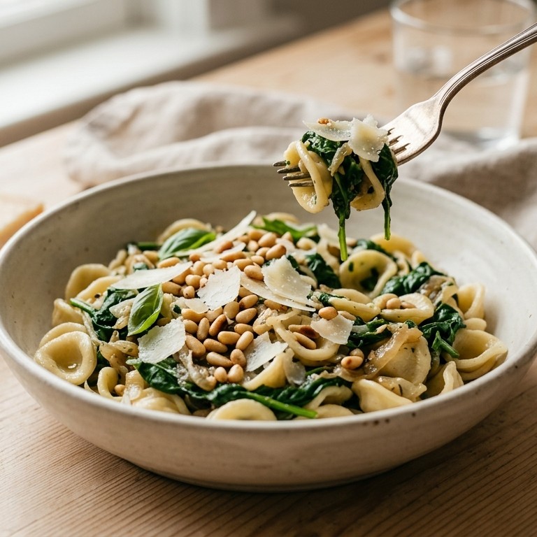 Pasta spinazie recept