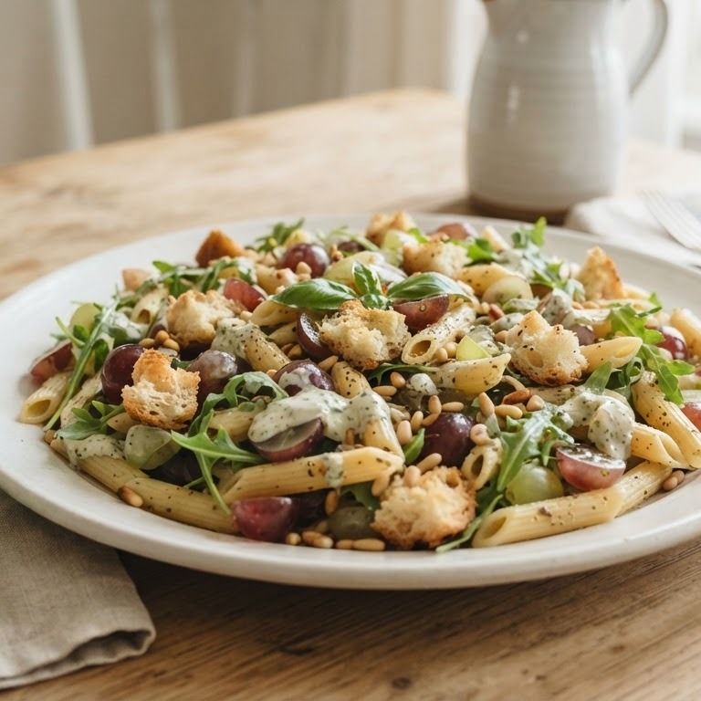 Pastasalade met druiven recept