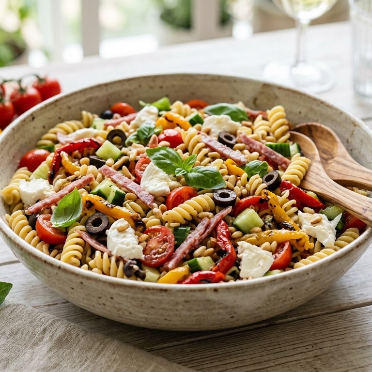 Pastasalade met salami recept