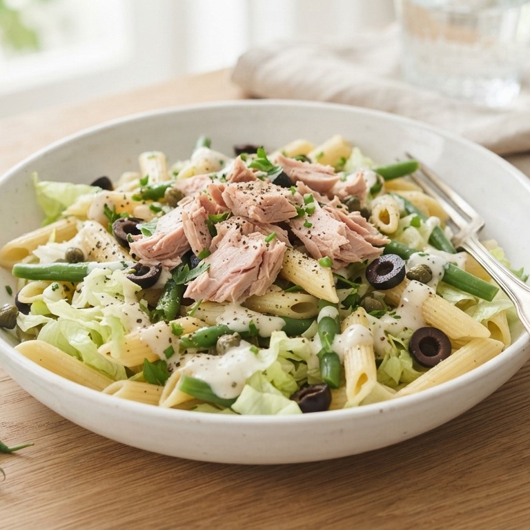 Pastasalade met tonijn recept