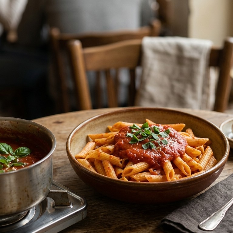 Pastasaus met tomaat en kruiden recept