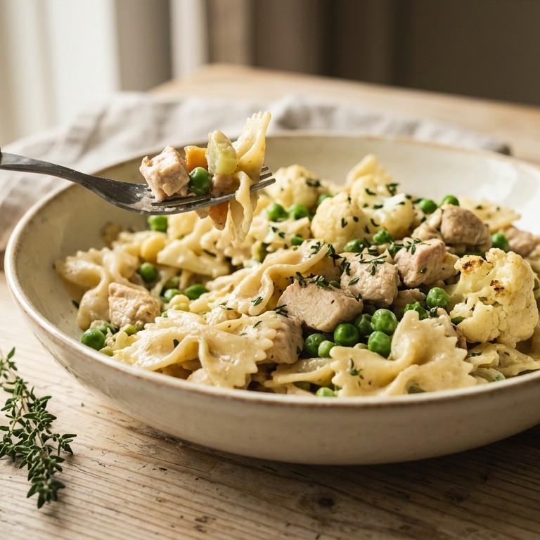 Pastaschotel met  kip en groente recept