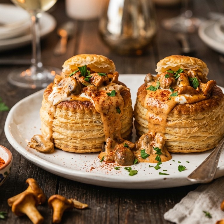 Pasteitjes met Hongaarse champignons recept