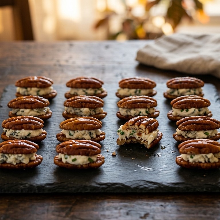 Pecannoten met blauwe kaas recept