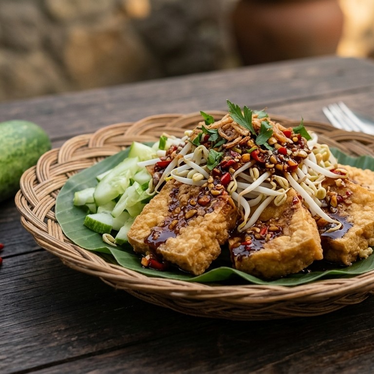 Pecil Tahu - tahu met groenten en saus recept