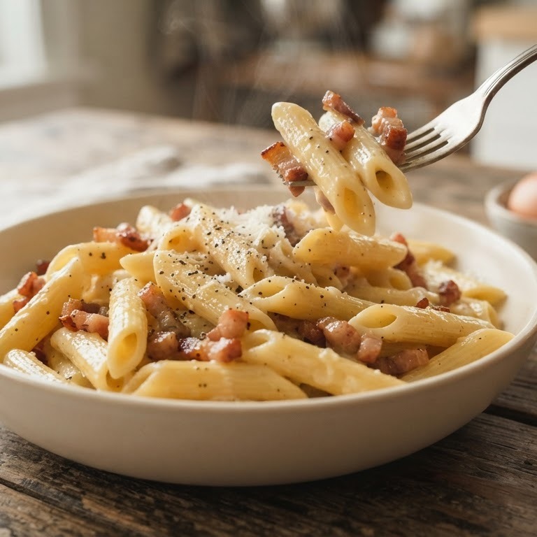 Penne alla Carbonara recept