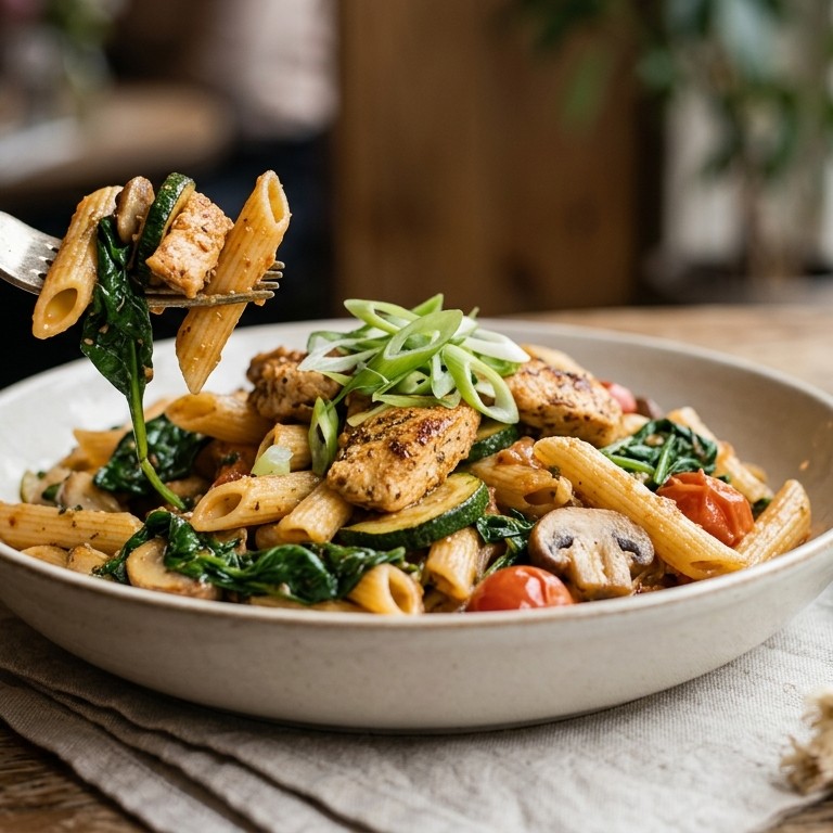 Penne met spinazie recept