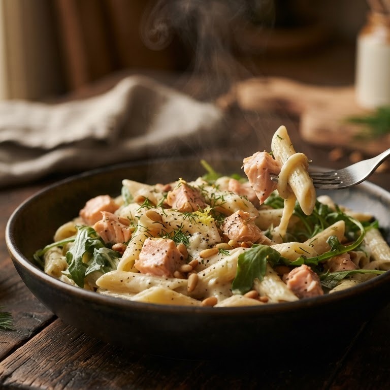 Penne met zalm recept