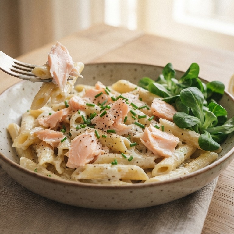 Penne met zalm recept