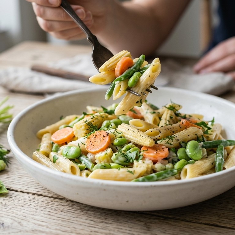 Penne primavera recept