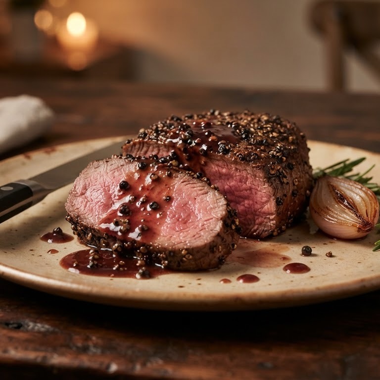 Pepersteak recept