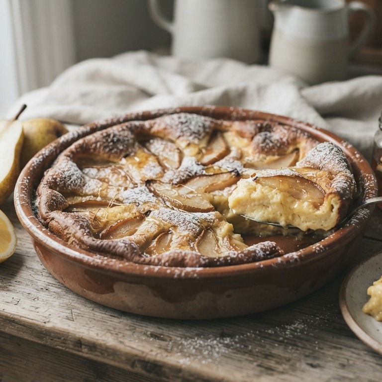 Perenclafoutis met honing recept