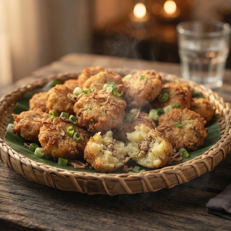 Perkadel Kentang (gekruide aardappel gehakt koekjes) recept