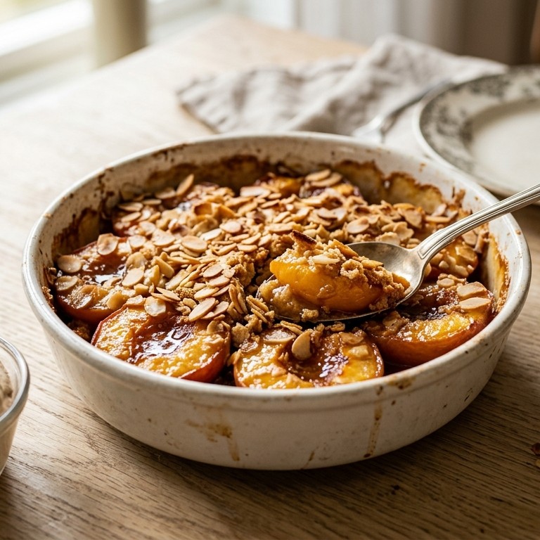 Perzik onder een amandeldekentje recept